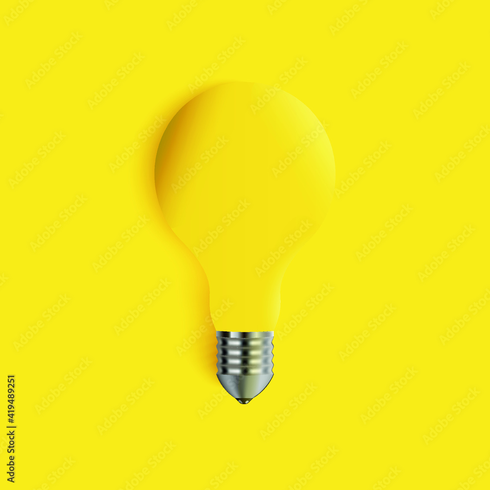 Yellow light bulb on yellow background with shadows and highlights EPS 10
Yellow light bulb on yellow background with shadows and highlights EPS 10
