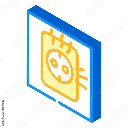 socket repair isometric icon vector illustration sign