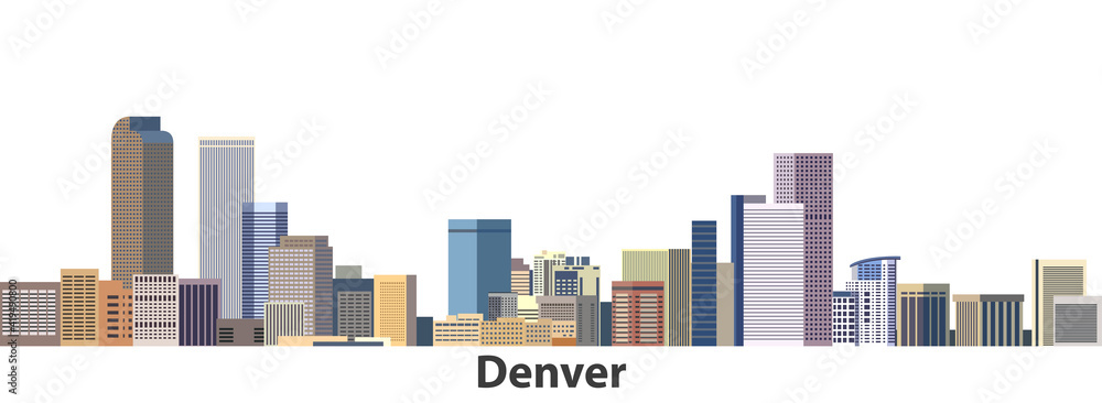 Denver vector city skyline