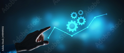 Tablou pe pânză gears growth business success progress