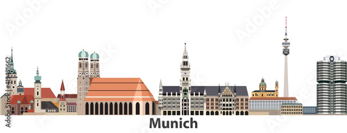 Munich vector city skyline