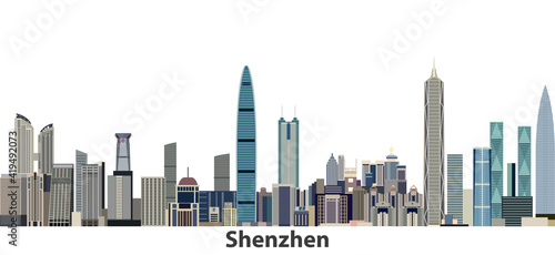 Shenzhen city skyline vector illustration