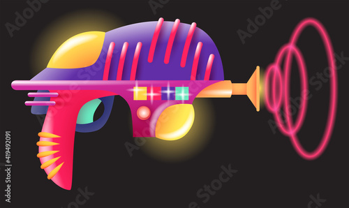 Bright color blaster with fire
