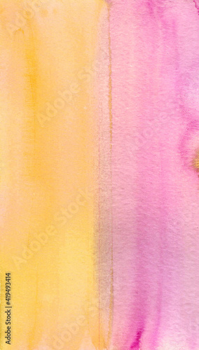 Orange purple gradient abstract watercolor texture background 