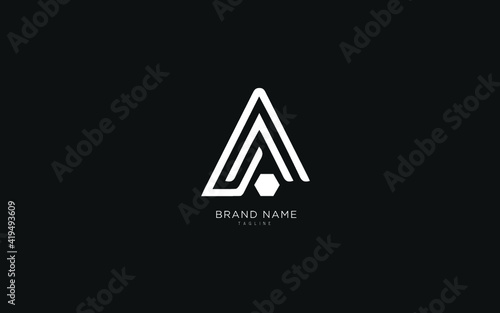 Alphabet letter Initial A, AA logo premium business typeface, minimal, innovative concept, creative, symbol, sign, Monogram, vector, template graphic design.