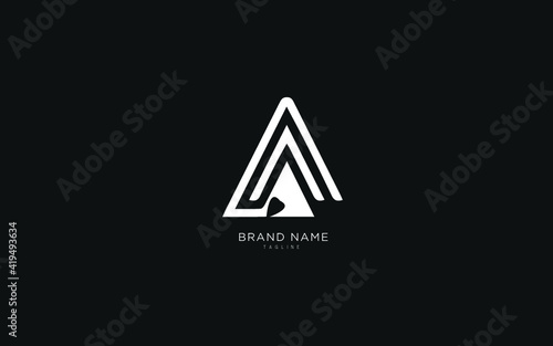Alphabet letter Initial A, AA logo premium business typeface, minimal, innovative concept, creative, symbol, sign, Monogram, vector, template graphic design.
