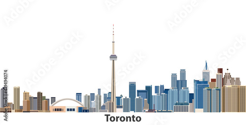 Toronto city skyline vector illustration
