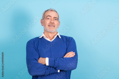 senior adult man isolated on background
