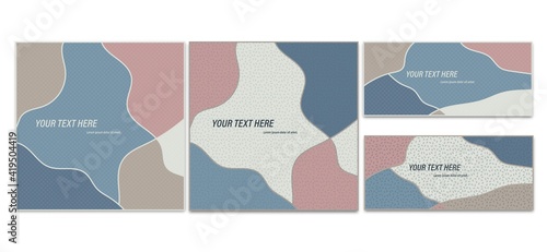 Set of editable vector design elements for background, banner, card and other printable or digital material