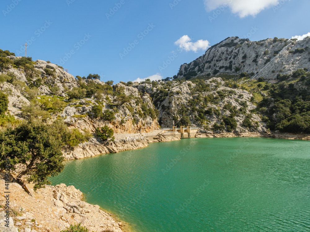 Mirador des Gorg Blau, near the Embassament de Cúber, Reservoir in the Serra de Tramuntana mountain range near Mallorca's highest peak.