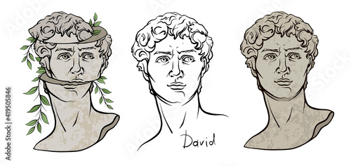 art head of David Michelangelo