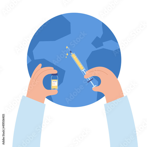 Global vaccination concept