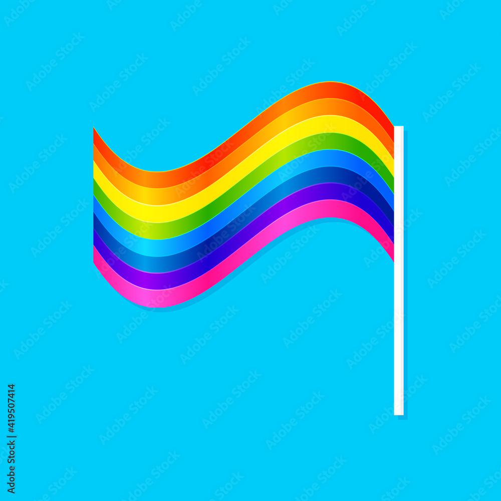 Fototapeta premium Striped multicolored rainbow background. LGBT pride flag, rainbow flag background