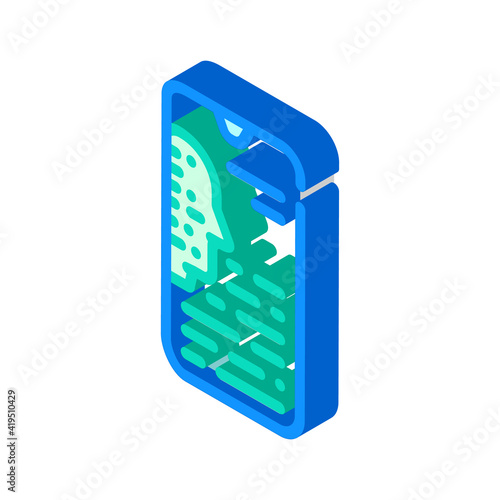 mobile bot isometric icon vector illustration sign