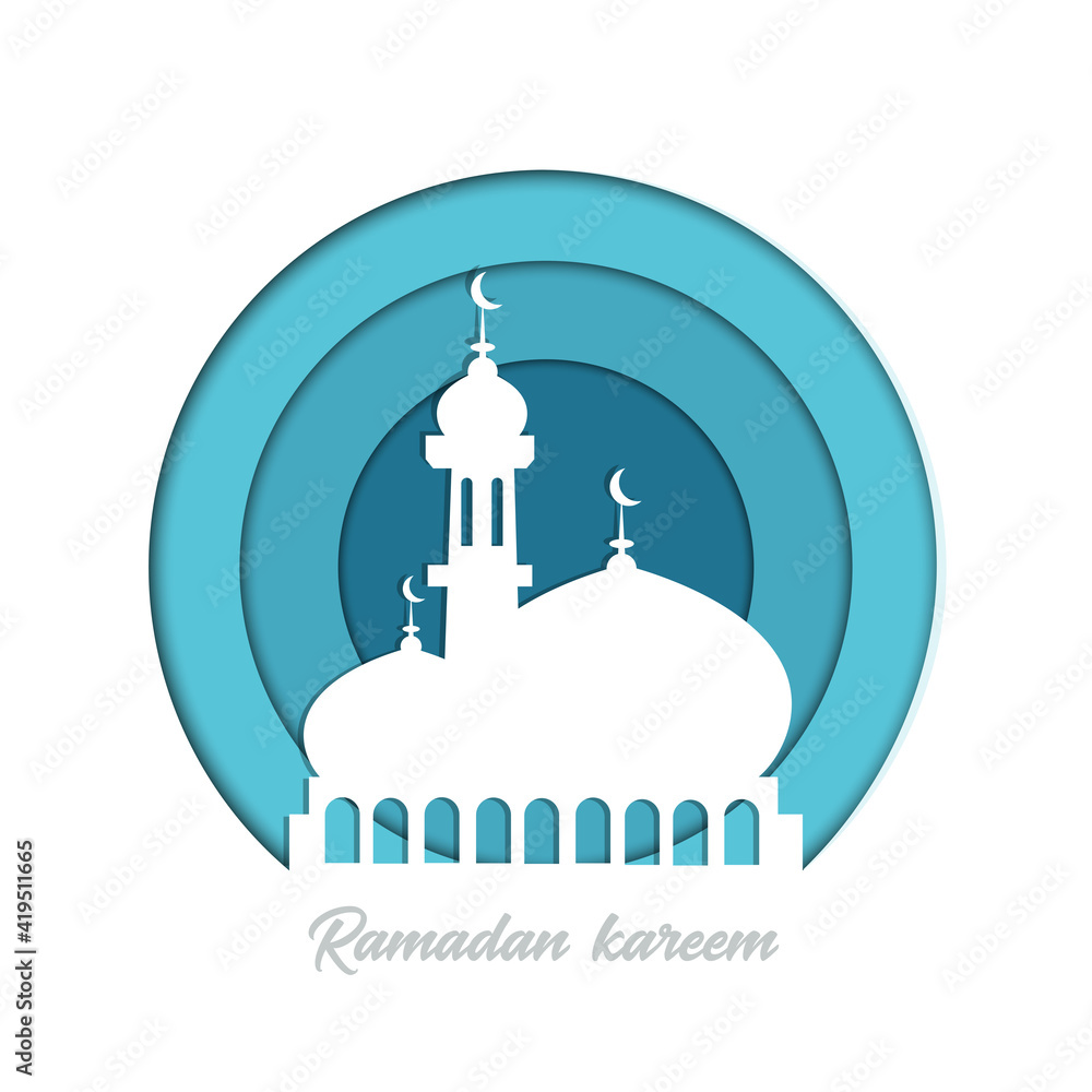 Ramadan kareem islamic background design with simple modern concept and ...