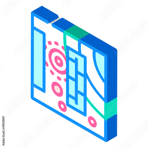 store heatmap isometric icon vector illustration sign