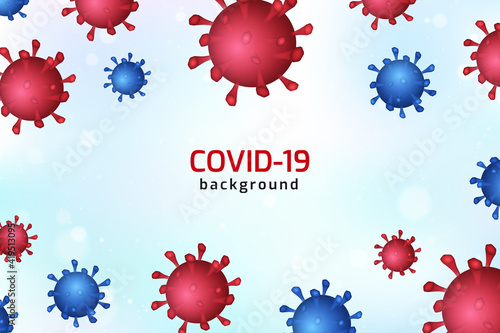 COVID background design with bacteria cells for Novel Coronavirus (2019-nCoV)
