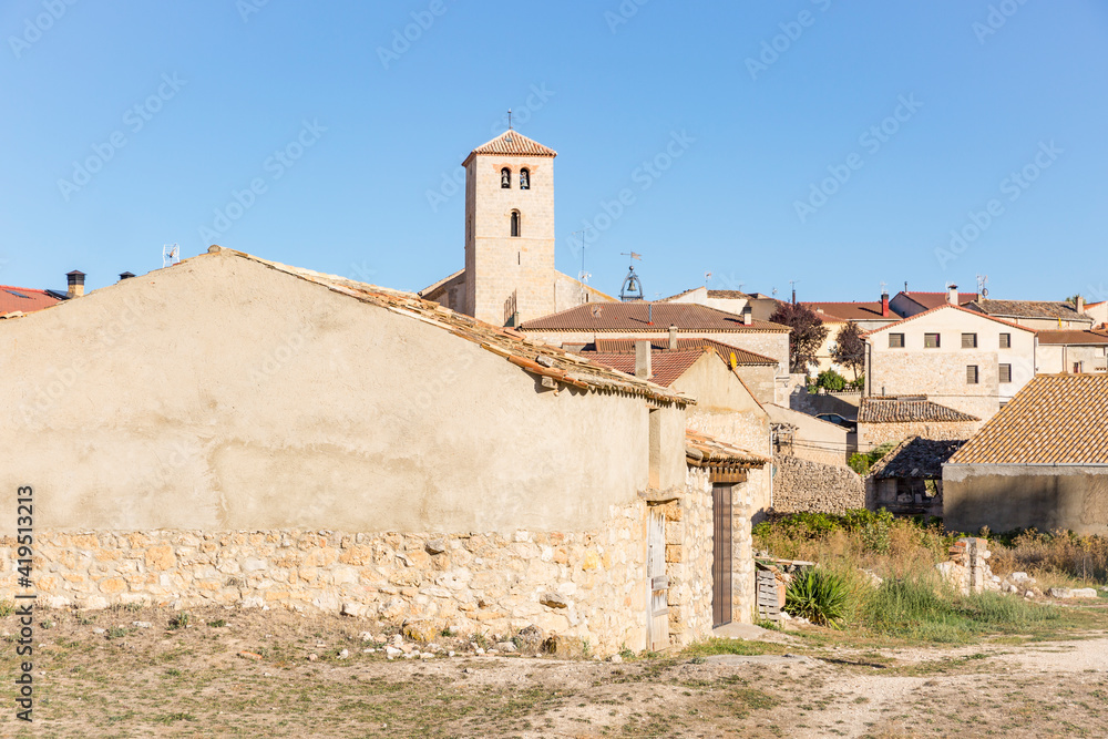 a view of Mino de San Esteban village, province of Soria, Castile and Leon, Spain