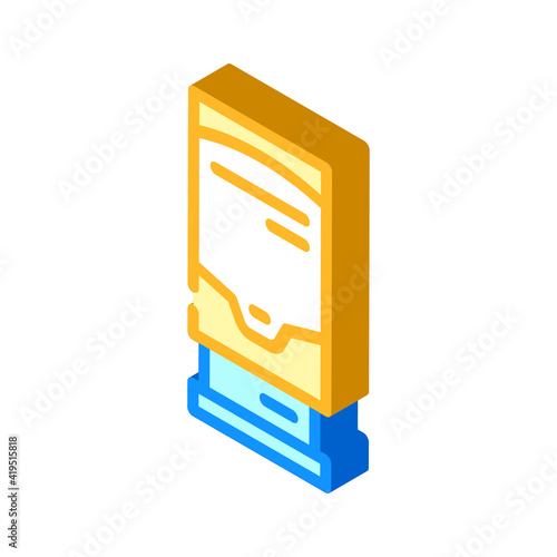 terminal for payment isometric icon vector illustration