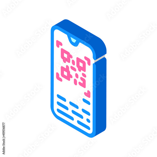 qr scanner isometric icon vector illustration sign