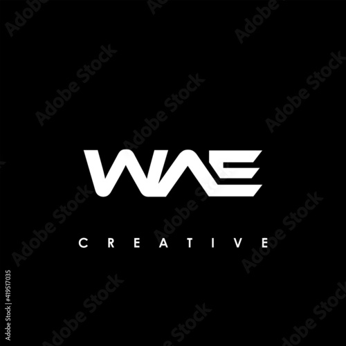 WAE Letter Initial Logo Design Template Vector Illustration photo