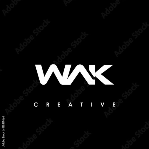 WAK Letter Initial Logo Design Template Vector Illustration