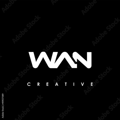 WAN Letter Initial Logo Design Template Vector Illustration