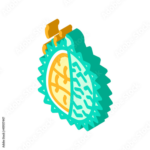 durian smell isometric icon vector illustration sign