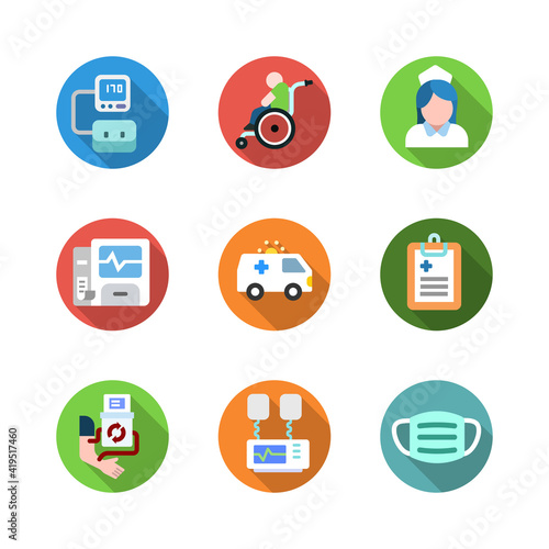 flat vector hospital and medical icon vol 2
