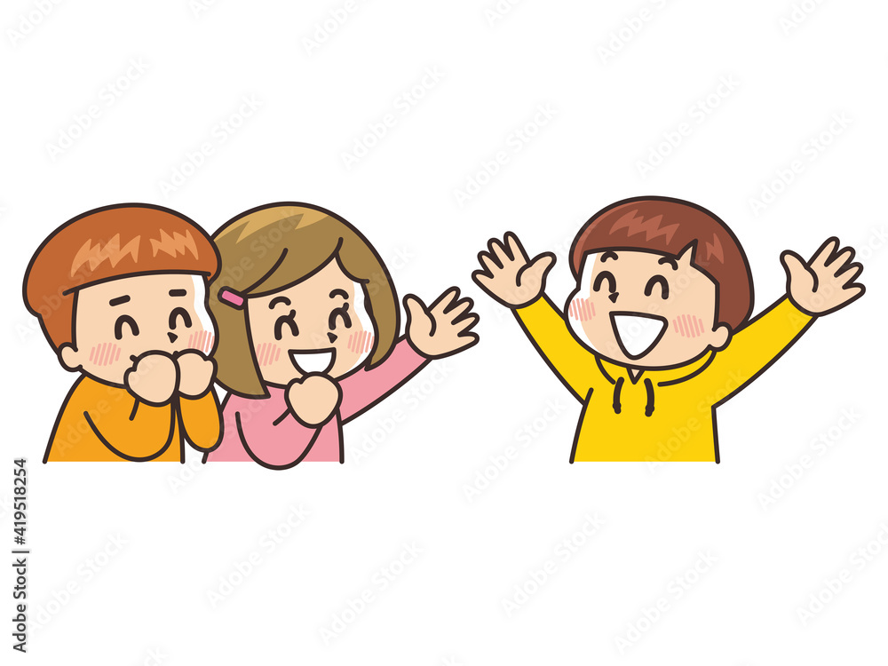 笑顔で喜ぶ子供