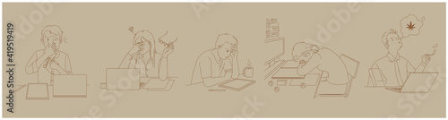 Strain set. Hand drawn style vector design illustrations.