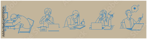 Strain set. Hand drawn style vector design illustrations.