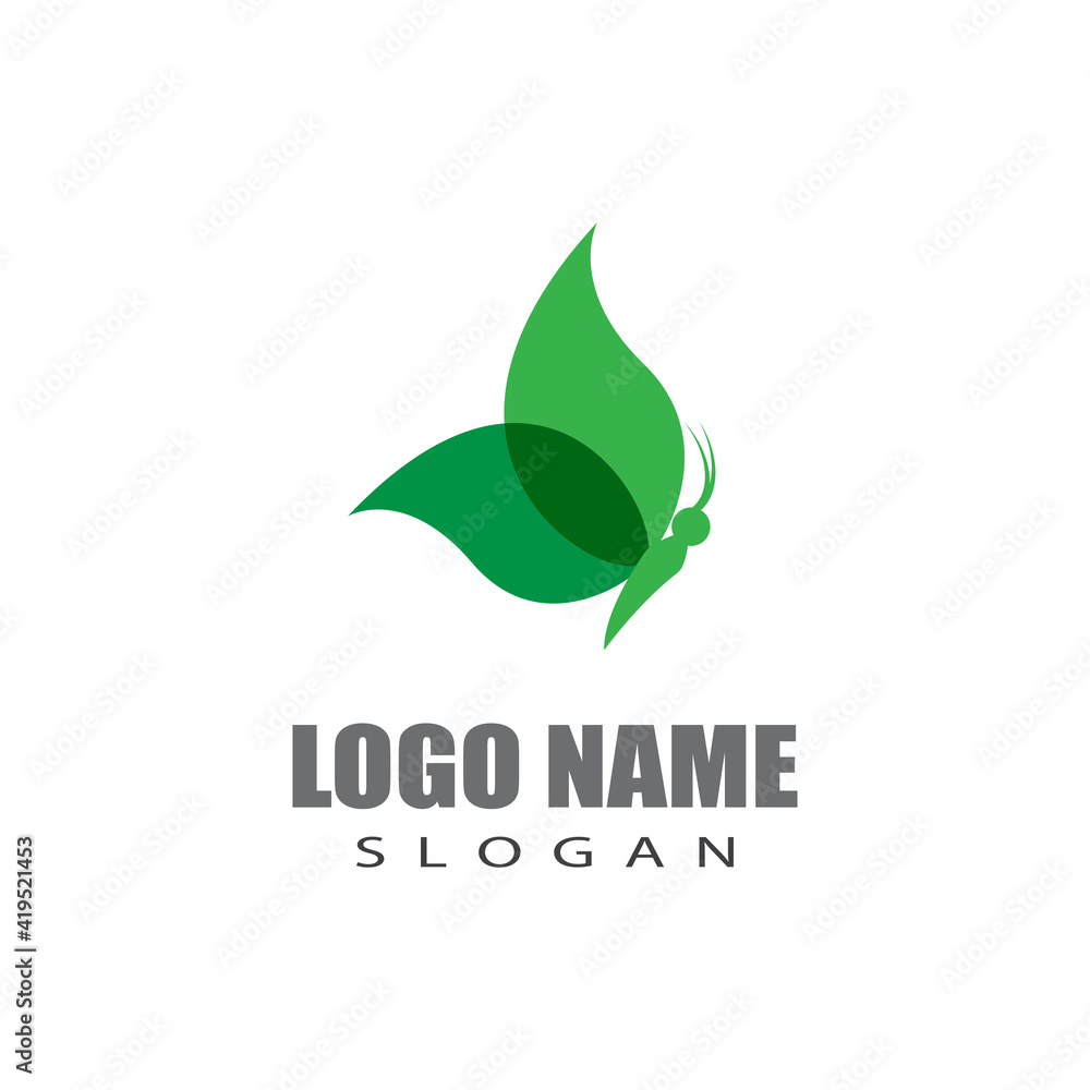 Fototapeta premium Beauty Butterfly logo Vector icon design