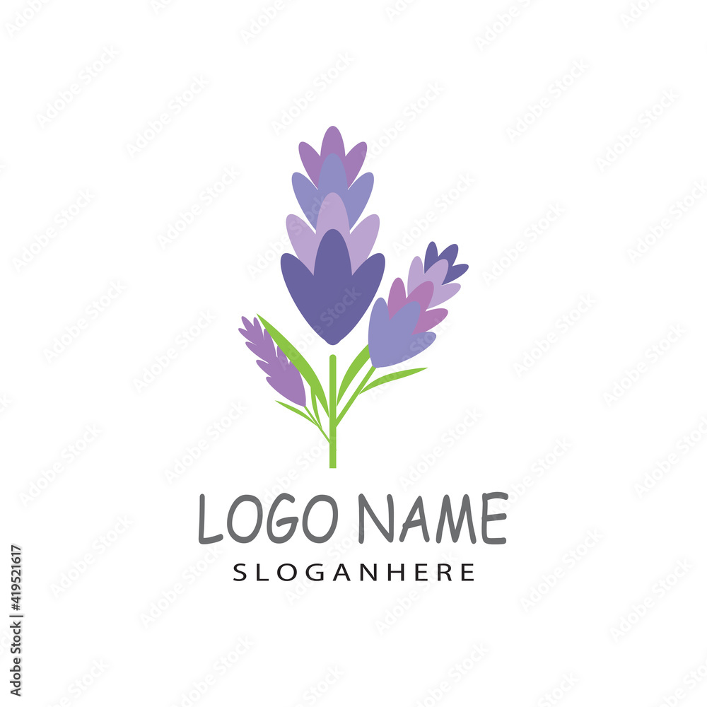 Lavender Logo Template vector symbol nature Lavender Logo Template vector symbol nature