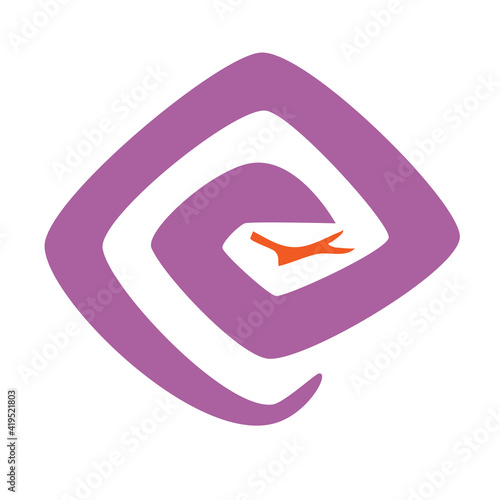 winding circular triange snake