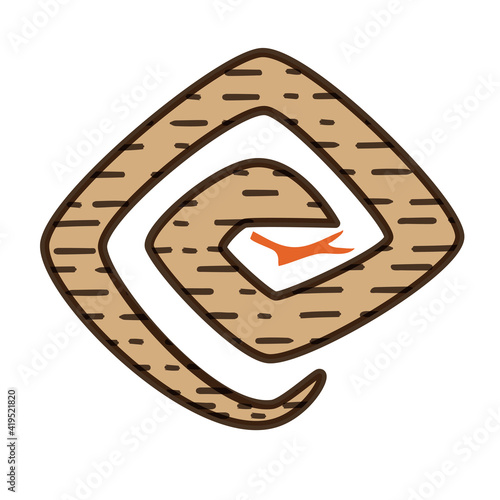 winding circular triange snake