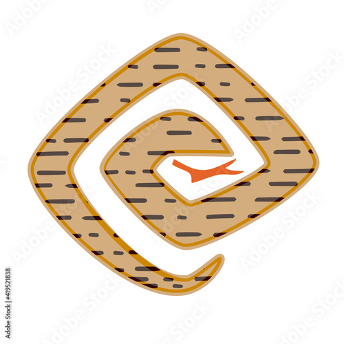 winding circular triange snake