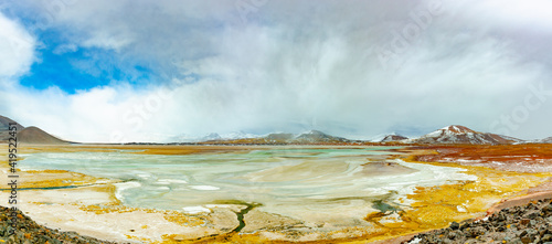 red stone, a salt lake in national park