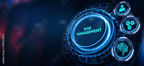 Risk Management and Assessment for Business Investment Concept. Business, Technology, Internet and network concept. photo