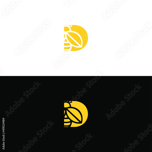 letter d bee logo