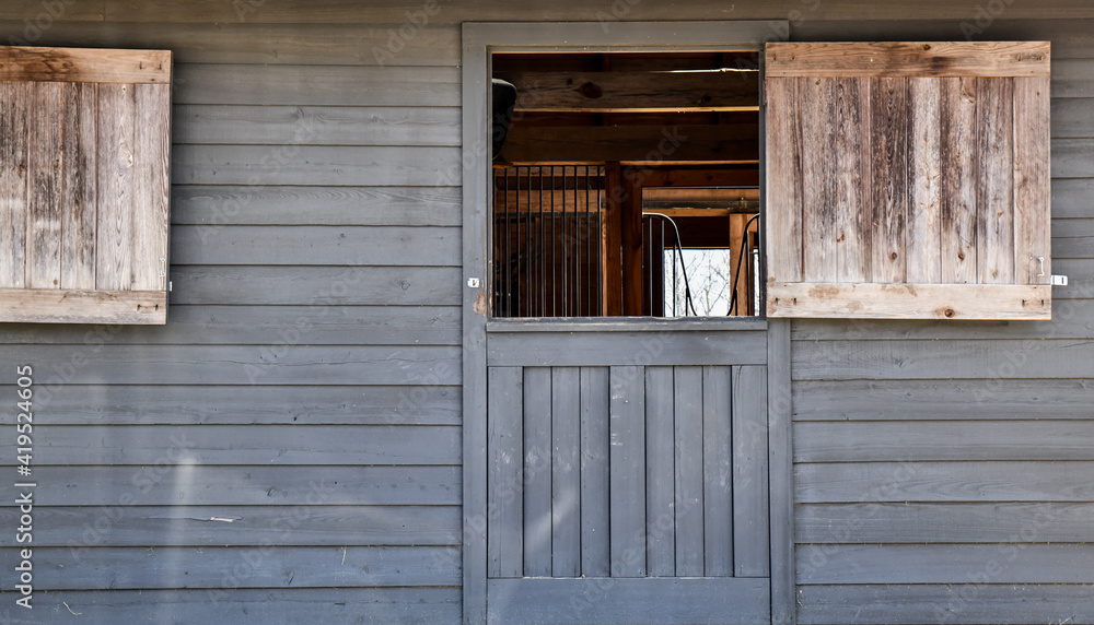 old wooden door to the horse stable old wooden door to the horse stable