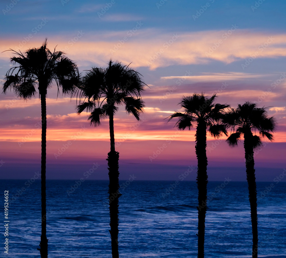 Oceanside CA beach sunset