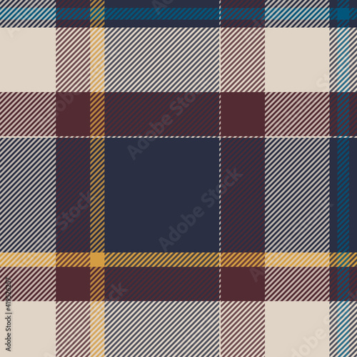 Vector Seamless Plaid pattern illustration. Vintage College Look  plaid for fashion textile design.