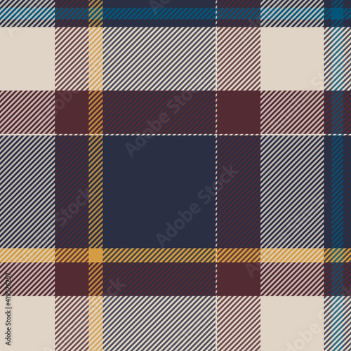 Vector Seamless Plaid pattern illustration. Vintage College Look  plaid for fashion textile design. photo