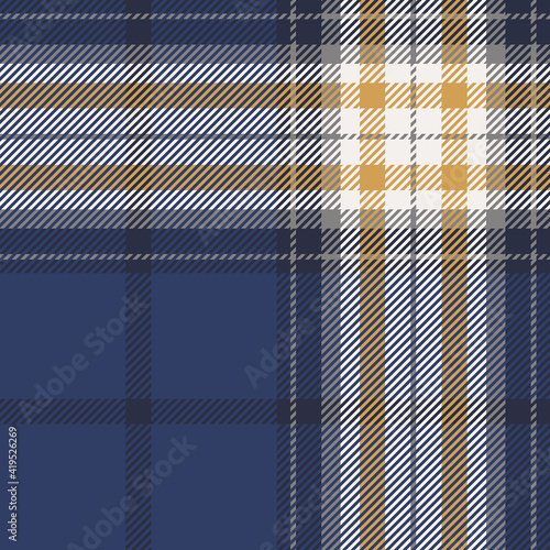 Nautical Plaid pattern seamless vector illustration. Modern check plaid for fashion textile design.