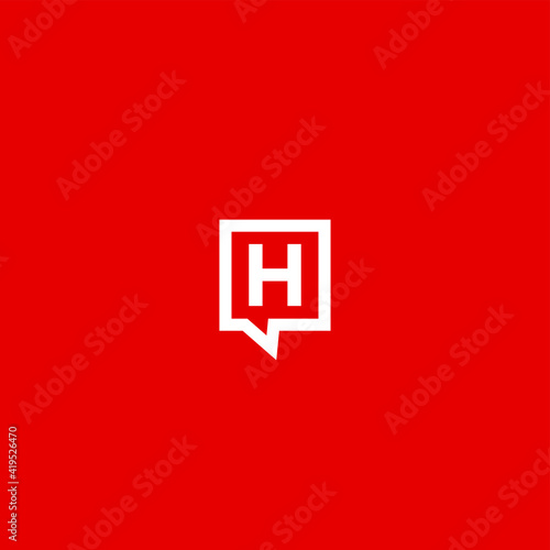  Logo Box H letter logo Design