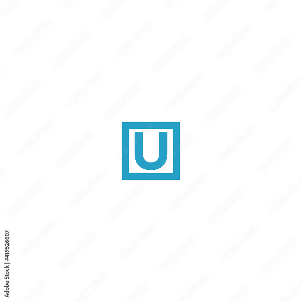  Logo Box U letter logo Design
