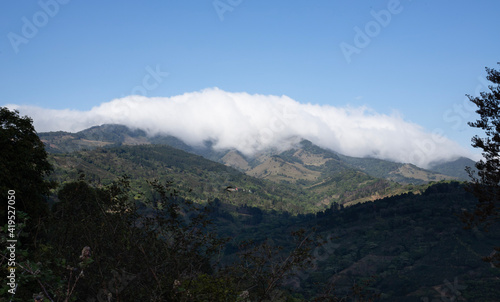 clouds over the mountains