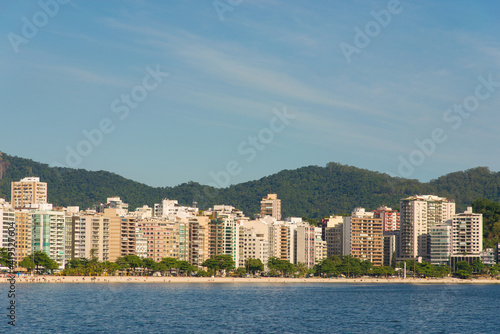 Buildings in Front of Icarai Beach in Niteroi  Brazil