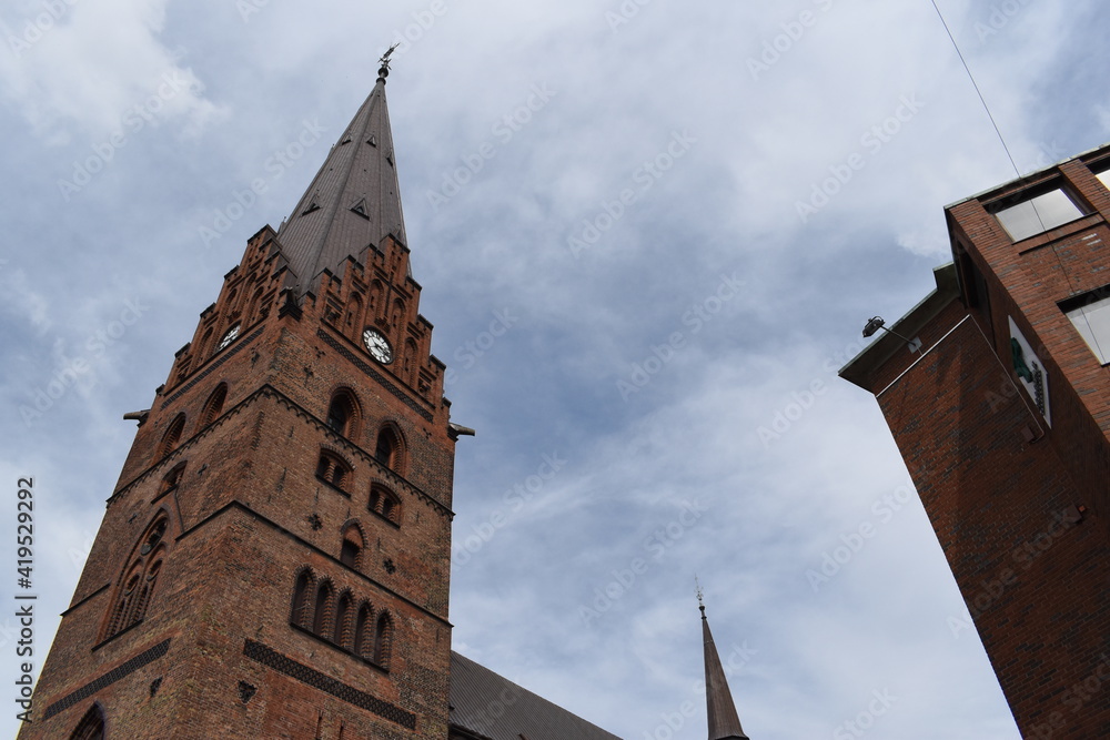 The exterior of Saint Peter's Church in Malmo (Malmö), SWEDEN. The exterior of Saint Peter's Church in Malmo (Malmö), SWEDEN.